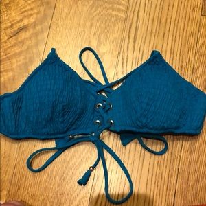 Blue bikini top
